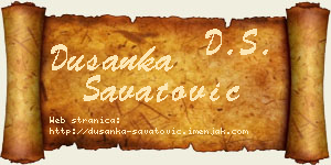 Dušanka Savatović vizit kartica